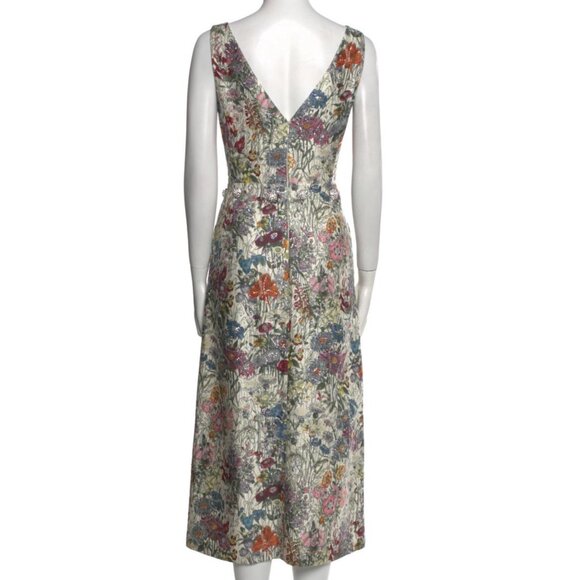 Tory Burch Ronda embellished  silk and cotton-blend midi dress Size 2 NEW - Picture 13 of 13